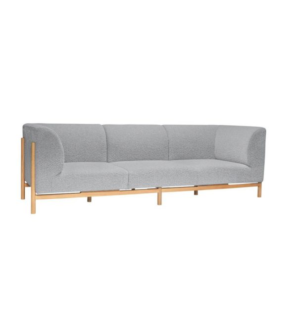 moment sofa 3 seater large grey