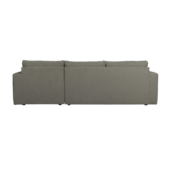 Bar chaise longue woven fabric right warm grey 1