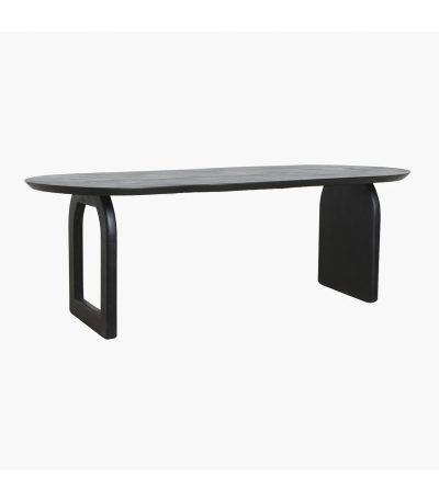 Bullnose dining table mix base black 240 cm