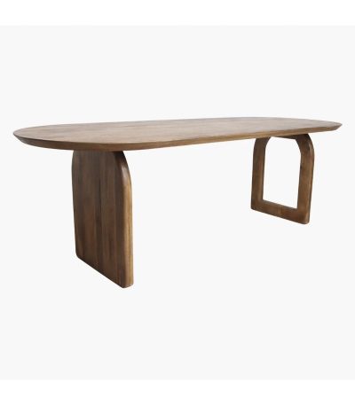 Bullnose dining table mix base brown 180 cm 1