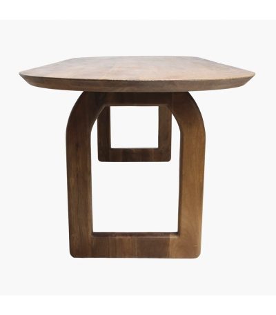 Bullnose dining table open base brown 240 cm 1