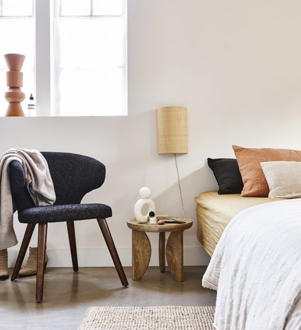 Cape dining chair melange fabric black 1