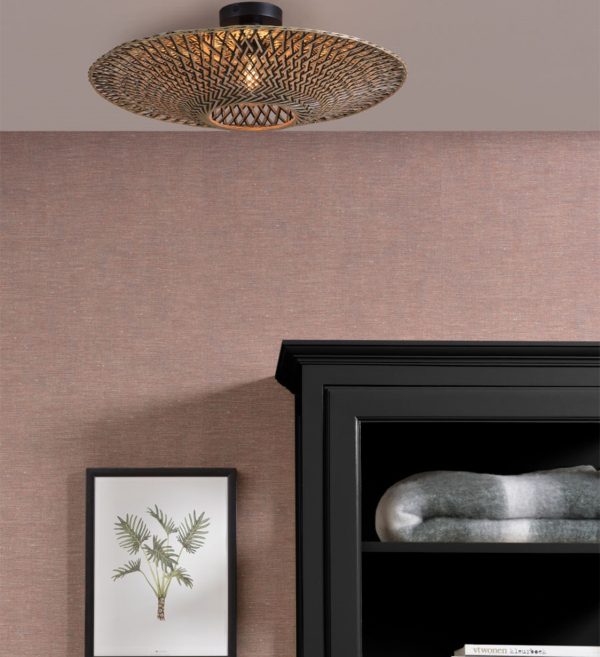 Ceiling lamp Bali dia.60x15cm blacknatural, M