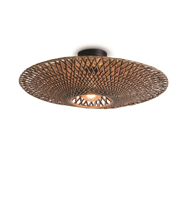 Ceiling lamp Bali dia.60x15cm blacknatural, M.1