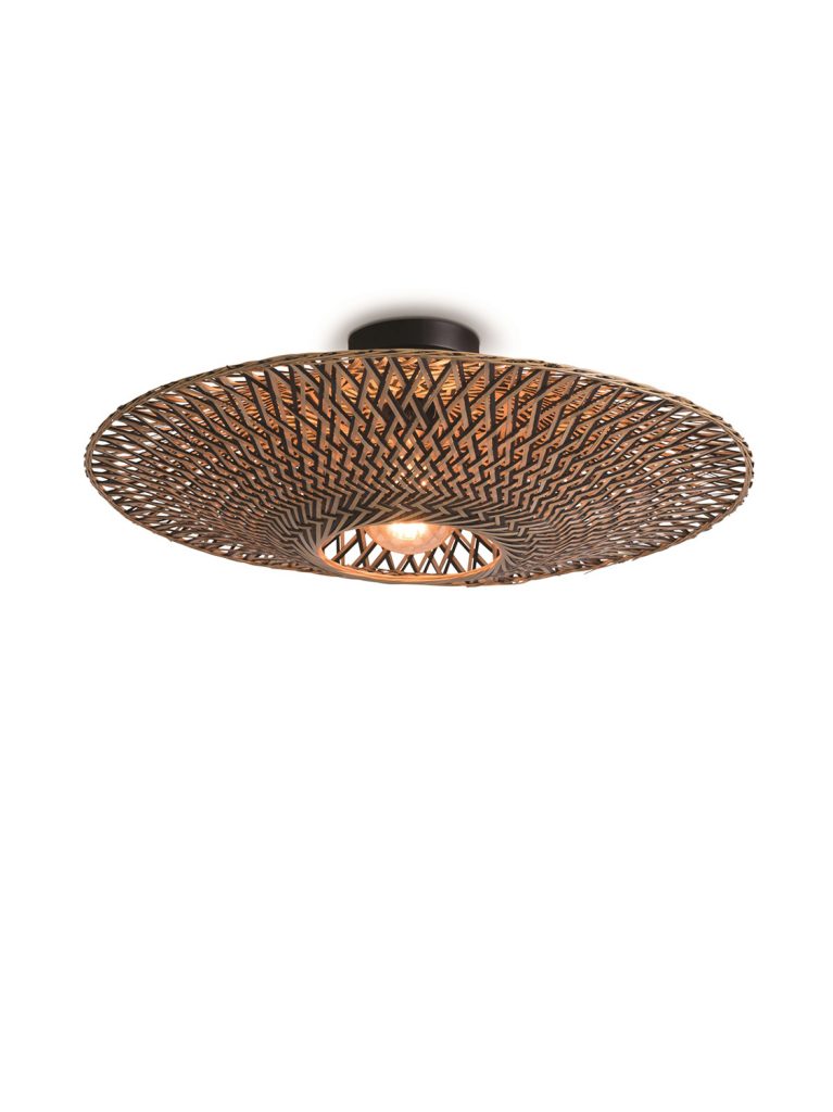 Ceiling lamp Bali dia.60x15cm blacknatural, M.1