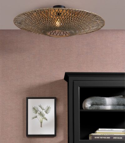 Ceiling lamp Bali dia.87x20cm blacknatural, L