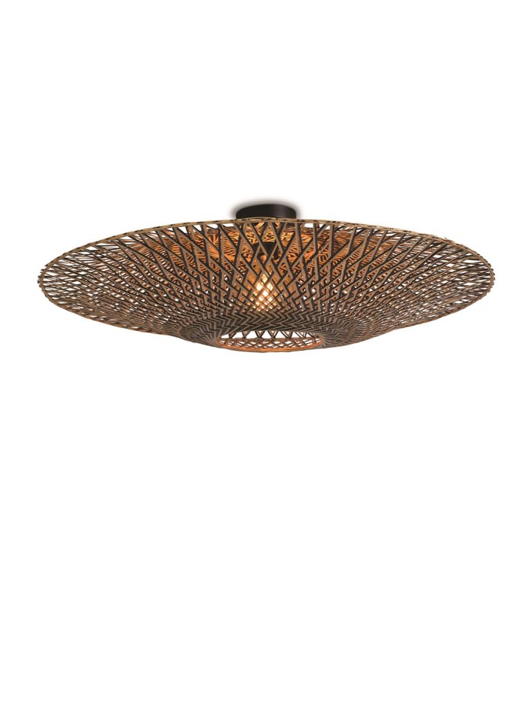 Ceiling lamp Bali dia.87x20cm blacknatural, L.1