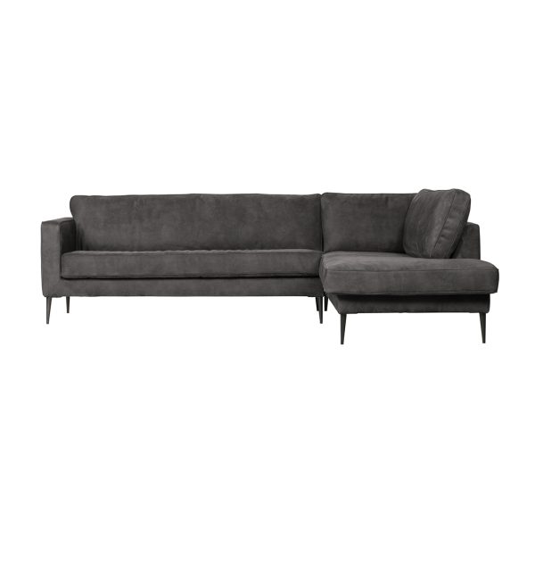 Crew corner sofa right dark grey
