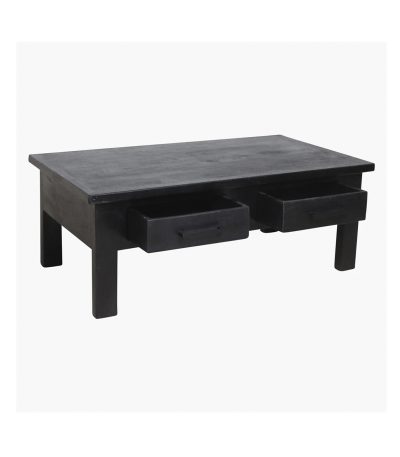 Factory coffee table 2 drawers black 1