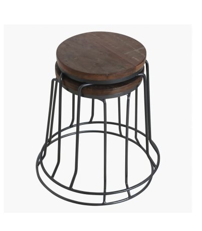 Factory iron stool stackable 1