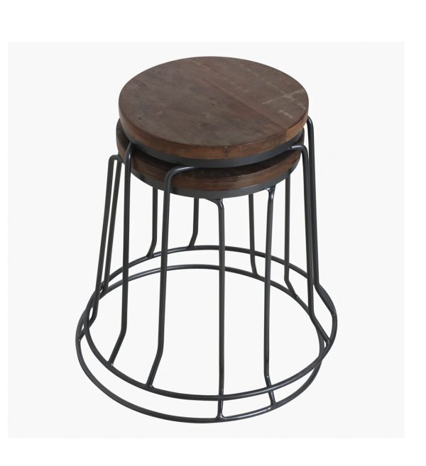 Factory iron stool stackable 1