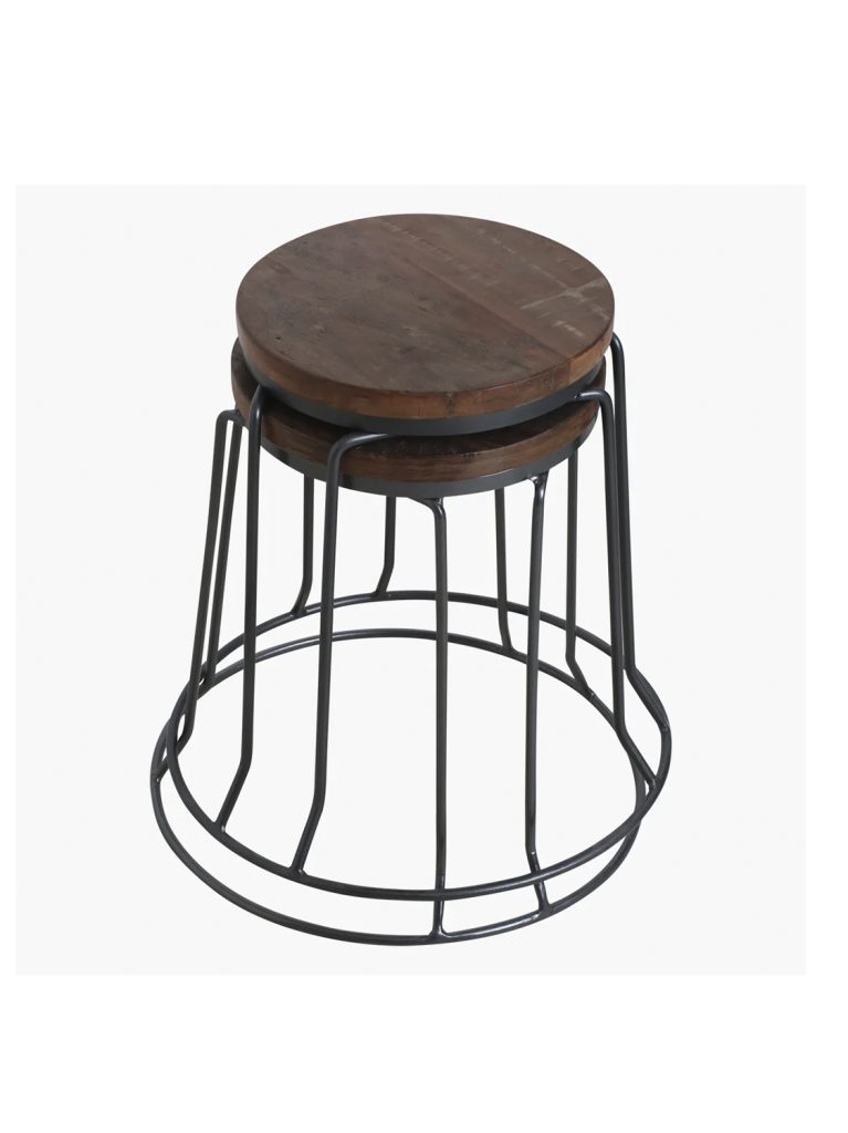 Factory iron stool stackable 1