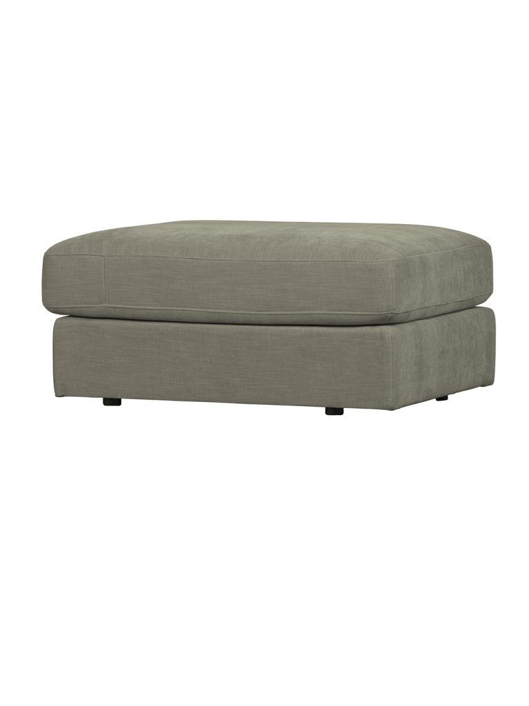 Family stool woven fabric warm grey