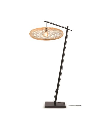 Floor lamp Cango bl. h.176cmshade 60x25cm, natural.1