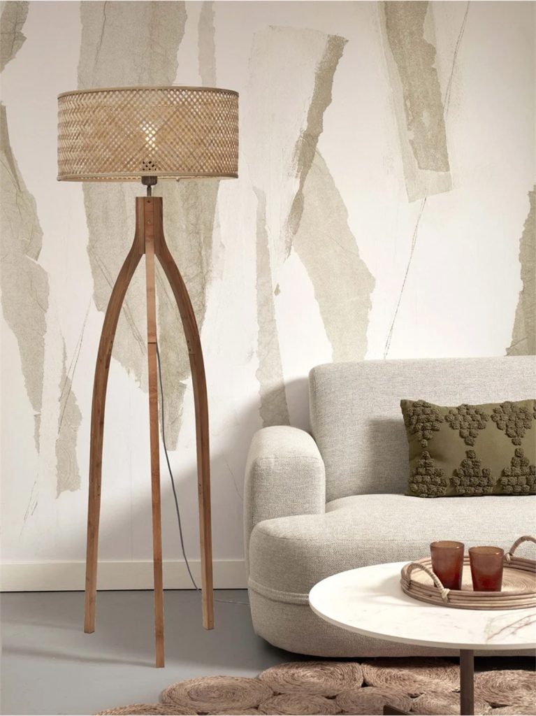 Floor lamp Java 3 legs nat50x22, nat.2