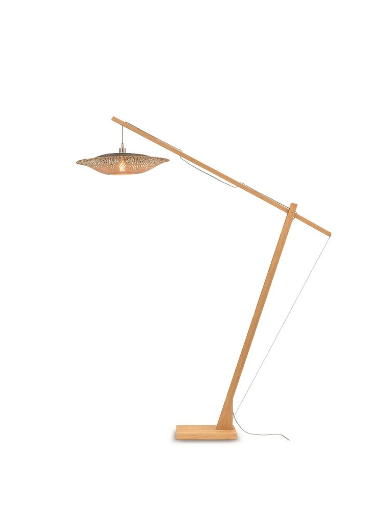 Floor lamp Kalimantan h.207cmshade horiz.60x15cm natbl.1