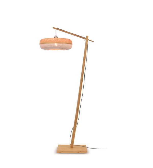 Floor lamp Palawan nat. h.176cmshade 40x15cm natwh.1