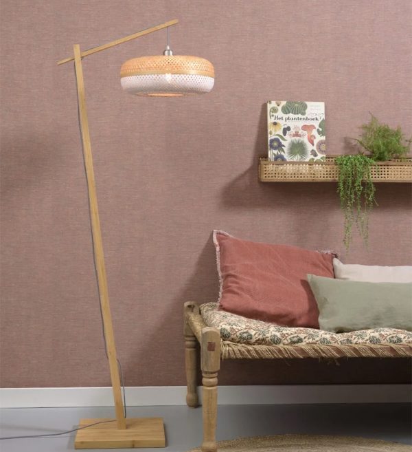 Floor lamp Palawan nat. h.176cmshade 40x15cm natwh.2