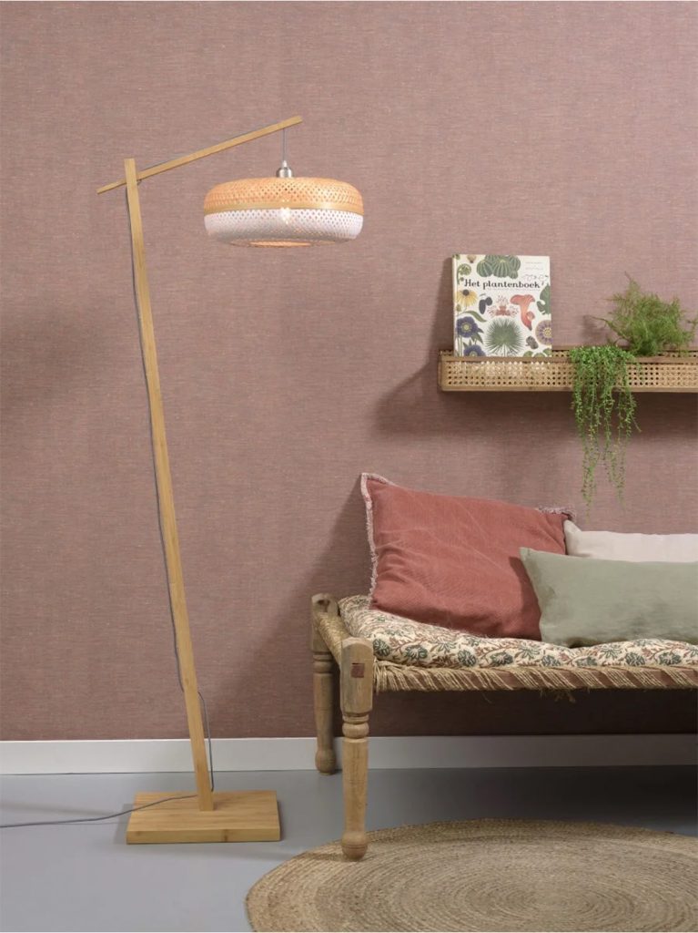 Floor lamp Palawan nat. h.176cmshade 40x15cm natwh.2