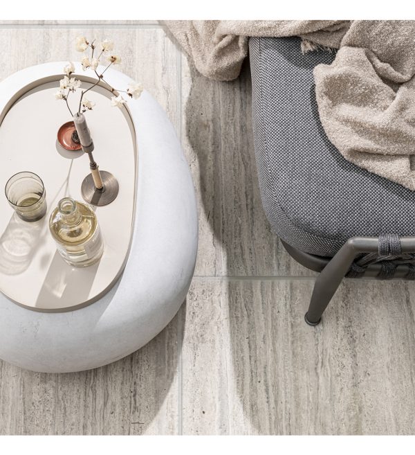 Pebble coffee table white 31x65x49 1