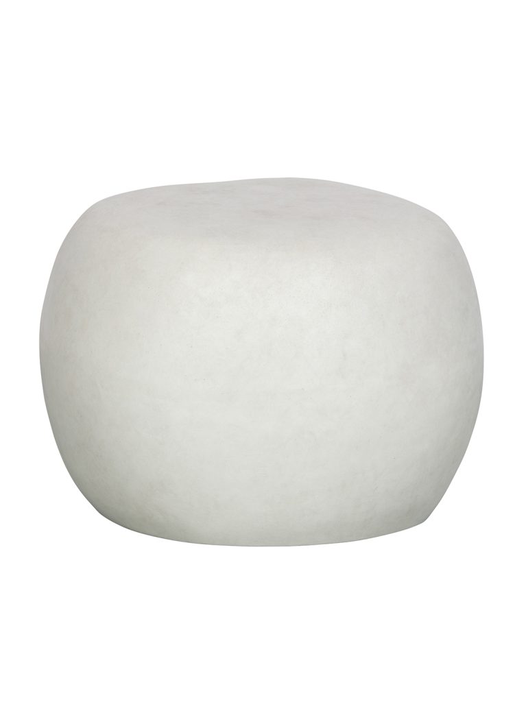 Pebble coffee table white 35xø50