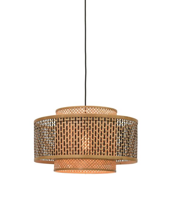 STROPNA VISEĆA LAMPA Bhutan dia.50x30cm bl.nat. L.1