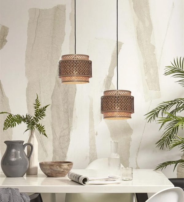 STROPNA VISEĆA LAMPA Bhutan round 25cm blnat.,S.2