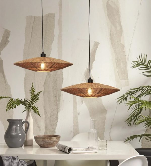 STROPNA VISEĆA LAMPA Iguazu L disc 55cm,nat.2