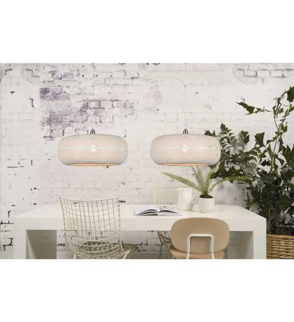 STROPNA VISEĆA LAMPA Palawan bamboo 2 shade,white