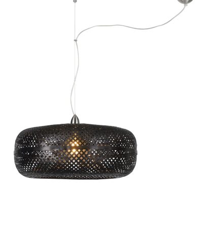 STROPNA VISEĆA LAMPA Palawan bamboo1 shade, black.1