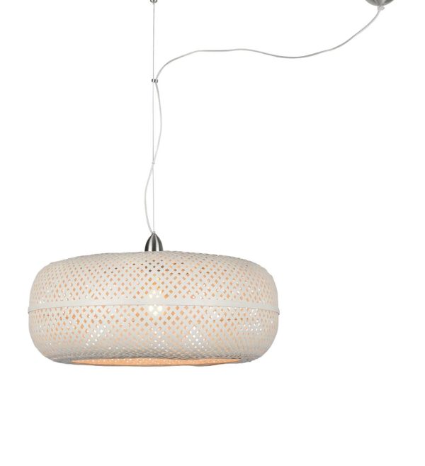 STROPNA VISEĆA LAMPA Palawan bamboo1 shade,white.1