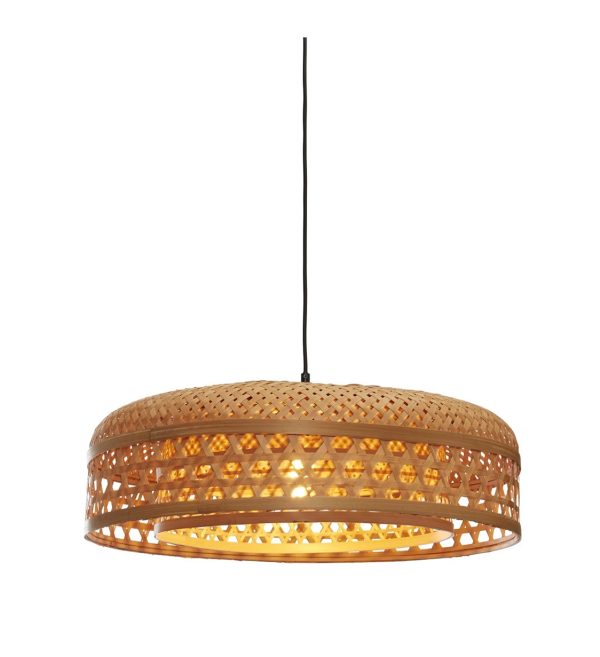 STROPNA VISEĆA LAMPA Ubud double shade,nat.1