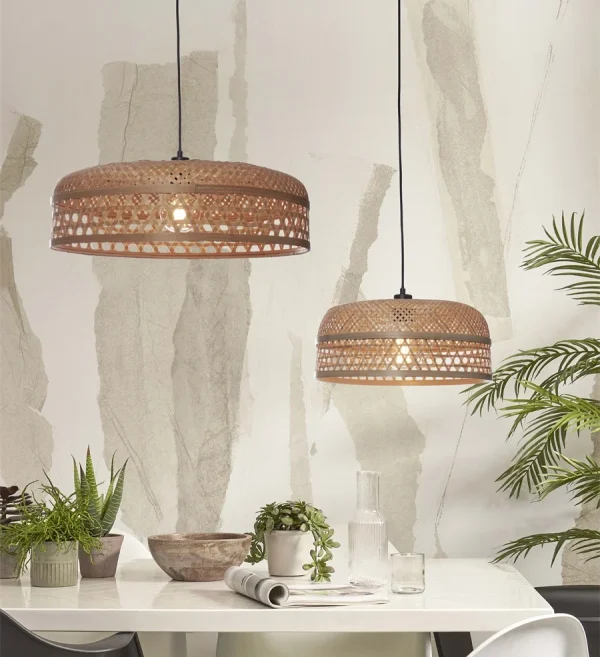 STROPNA VISEĆA LAMPA Ubud single set2, nat