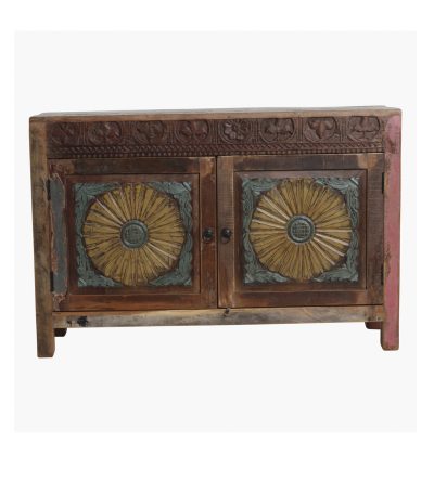 Scrapwood sunflower door commode2