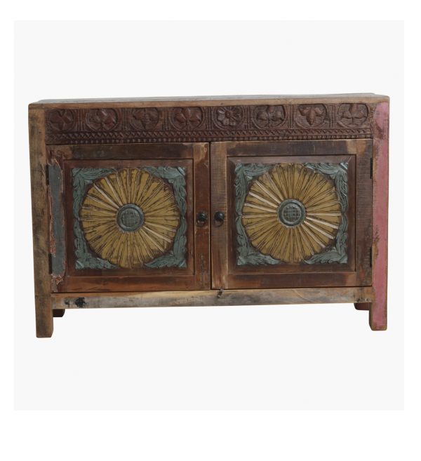 Scrapwood sunflower door commode2