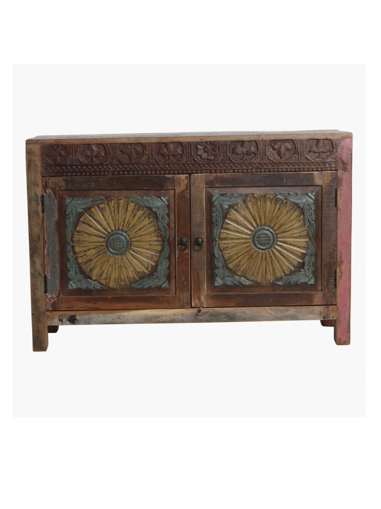 Scrapwood sunflower door commode2