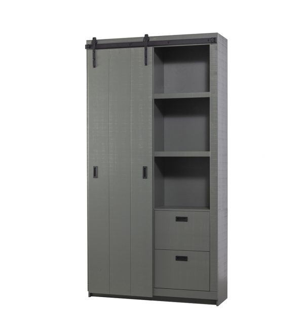 Slide barn cabinet rough sawn pine soap