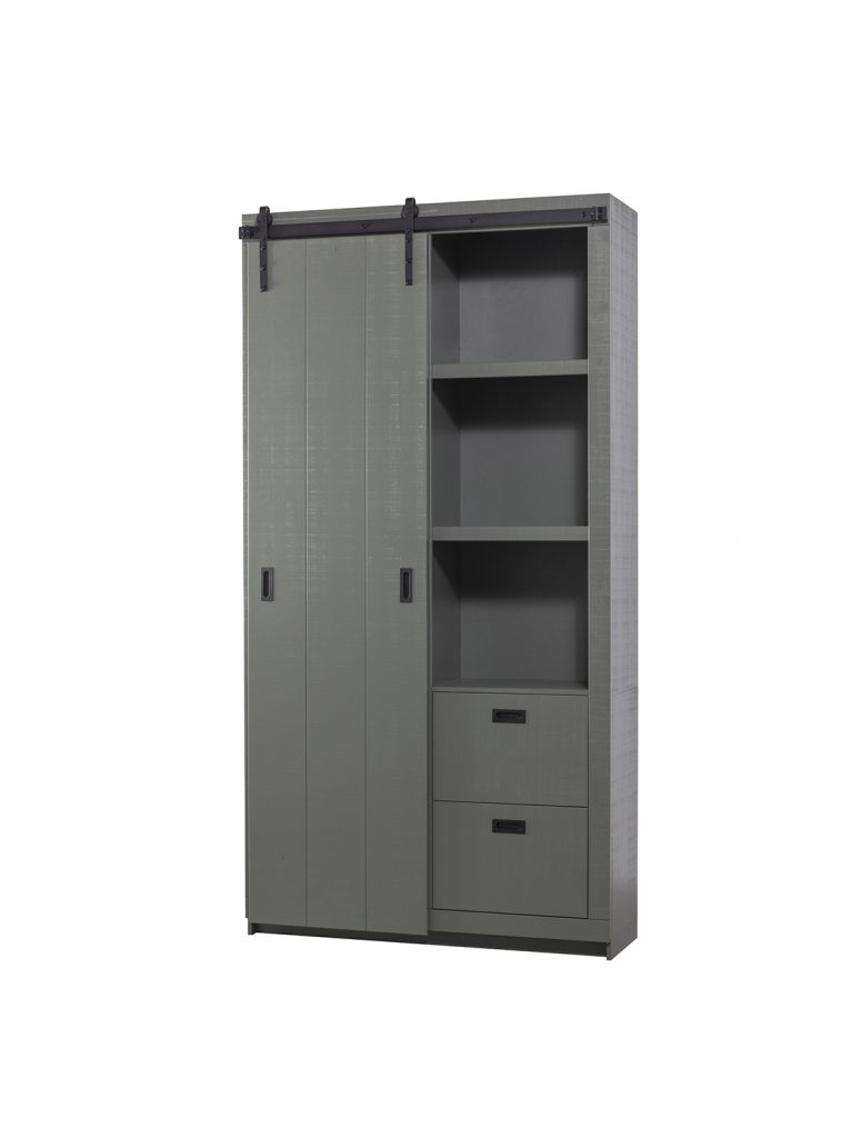 Slide barn cabinet rough sawn pine soap