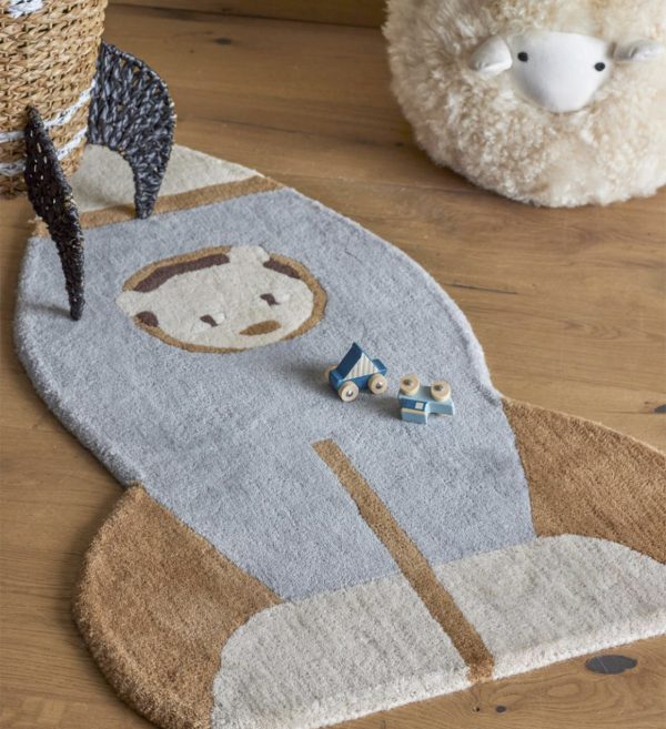 Space Rug, Blue, Wool 1