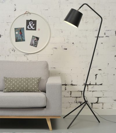 Floor lamp iron Barcelona, black