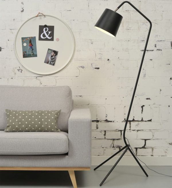 Floor lamp iron Barcelona, black