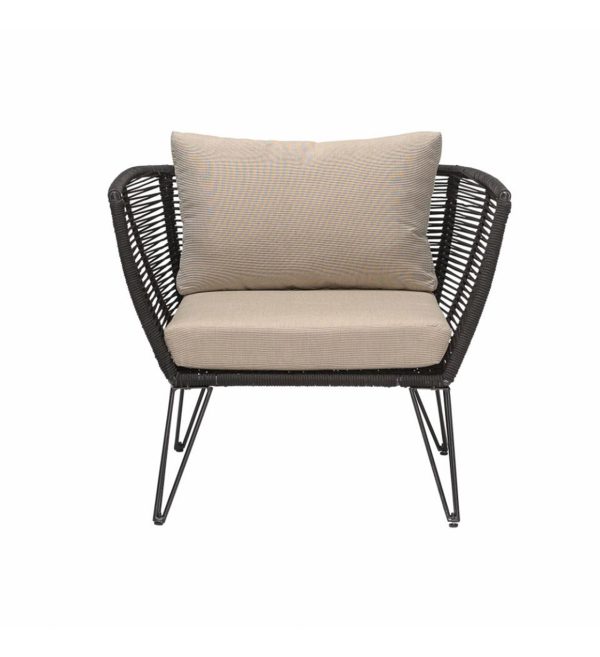 STOLICA LOUNGE Mundo Black, Metal