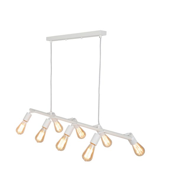 STROPNA LAMPA Miami 8 arm,bijela.1