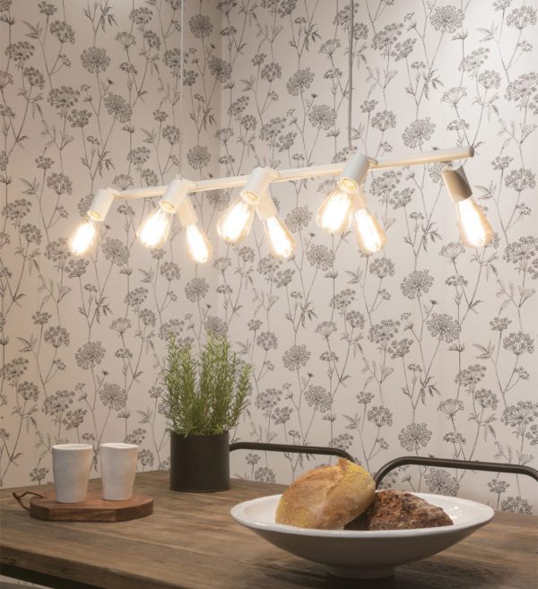 STROPNA LAMPA Miami 8 arm,bijela.3