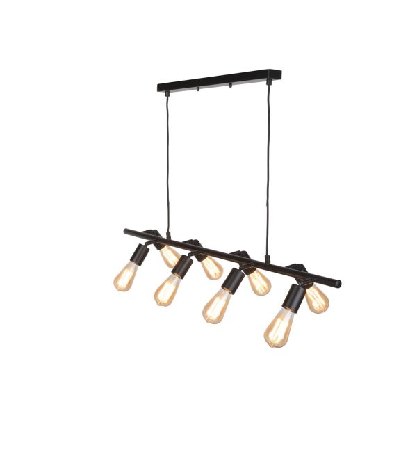 STROPNA LAMPA Miami 8 arm,crna.1