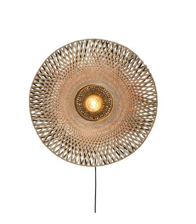 Wall lamp Kalimantan bamboo flat, L.1