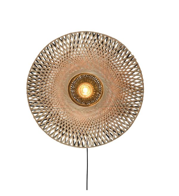 Wall lamp Kalimantan bamboo flat, L.1