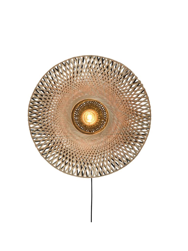 Wall lamp Kalimantan bamboo flat, L.1