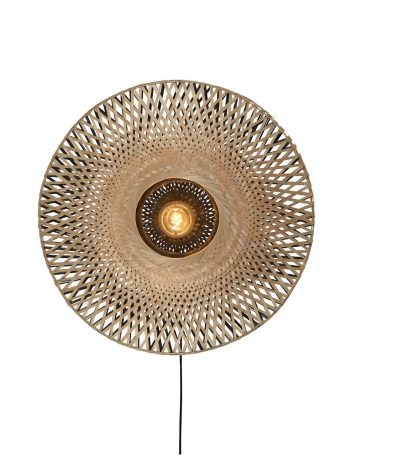 Wall lamp Kalimantan bamboo flat, M