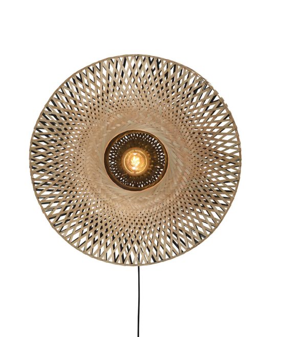 Wall lamp Kalimantan bamboo flat, M